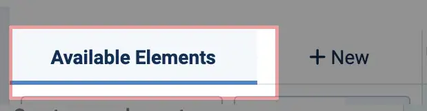 Available elements button