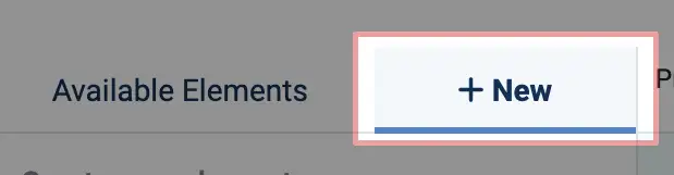 New element button