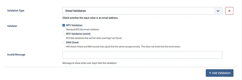 Single language element validation